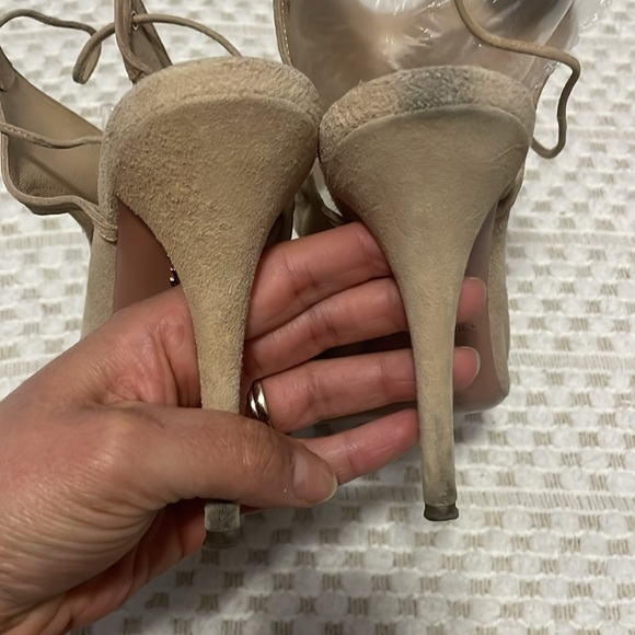 Aquazzura Sexy Thing Wrapped Tan Heels + Dustbag - Picture 9 of 16